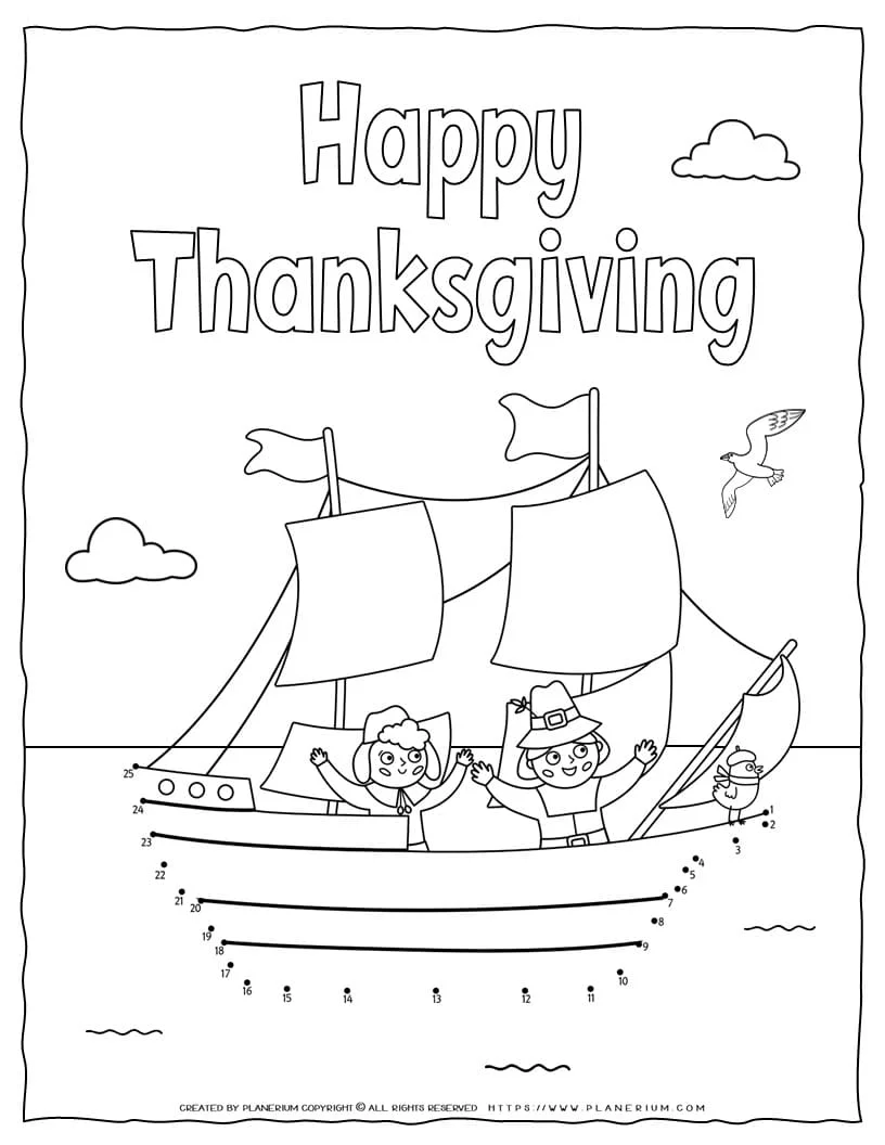 Thanksgiving coloring page