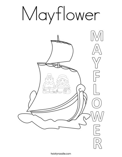 Mayflower coloring page