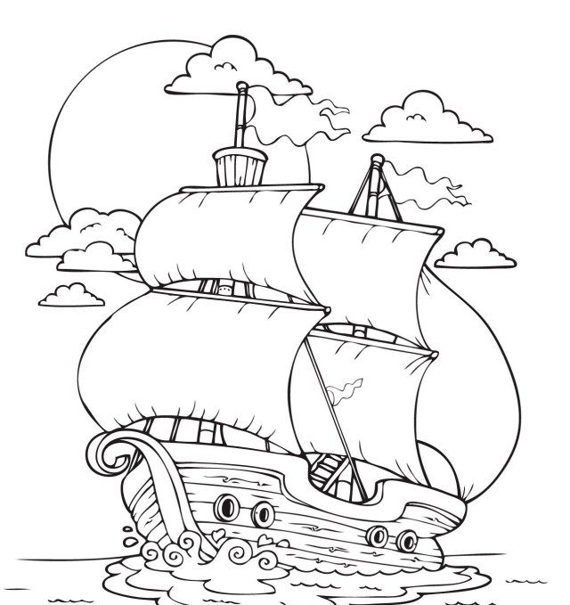 Creative picture of mayflower coloring page