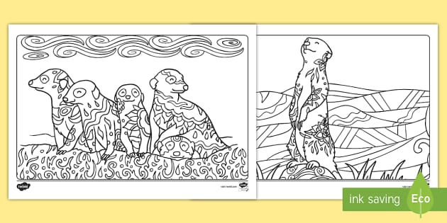Meerkat mindfulness louring pages teacher made