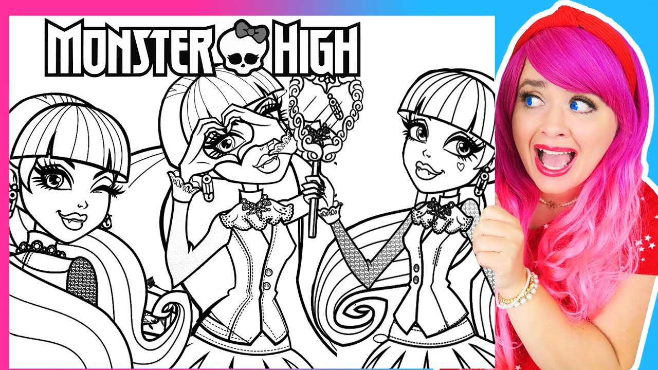 Coloring draculaura onster high coloring pages ohuhu arkers prisacolor arkers pencils