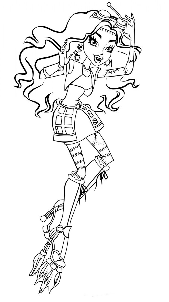 Free printable monster high coloring pages for kids