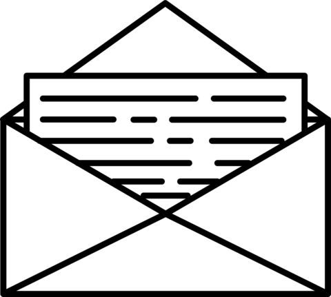 Open envelope coloring page free printable coloring pages