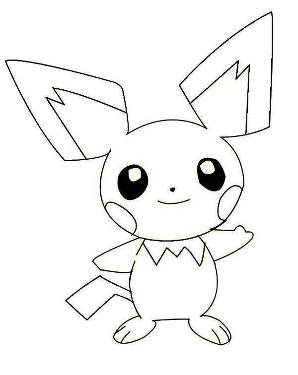 Cute pichu coloring pages printable pdf