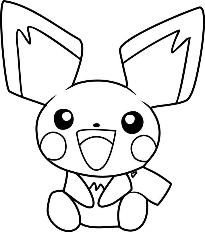Free printable pictures of coloring pokemon pichu pokemon coloring pokemon coloring pages pokemon coloring sheets