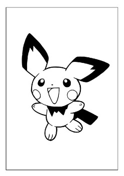 Enchanting printable pichu coloring scenes a world of colorful wonder
