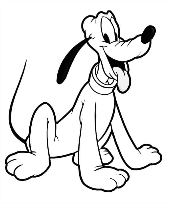 Pluto the dog coloring pages cartoon coloring pages dog coloring page animal coloring pages