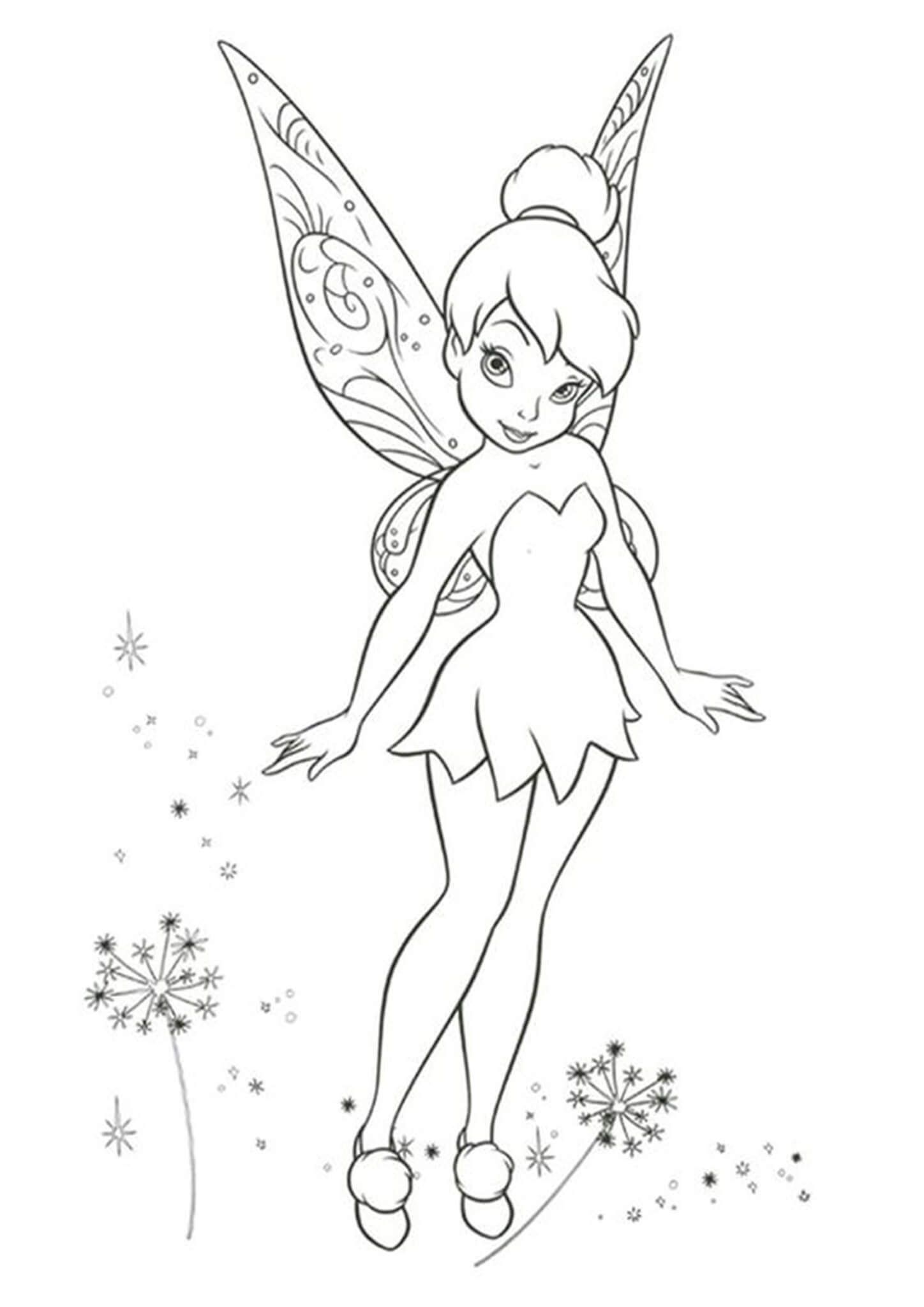 Free easy to print tinkerbell coloring pages tinkerbell coloring pages tinkerbell and friends disney princess coloring pages