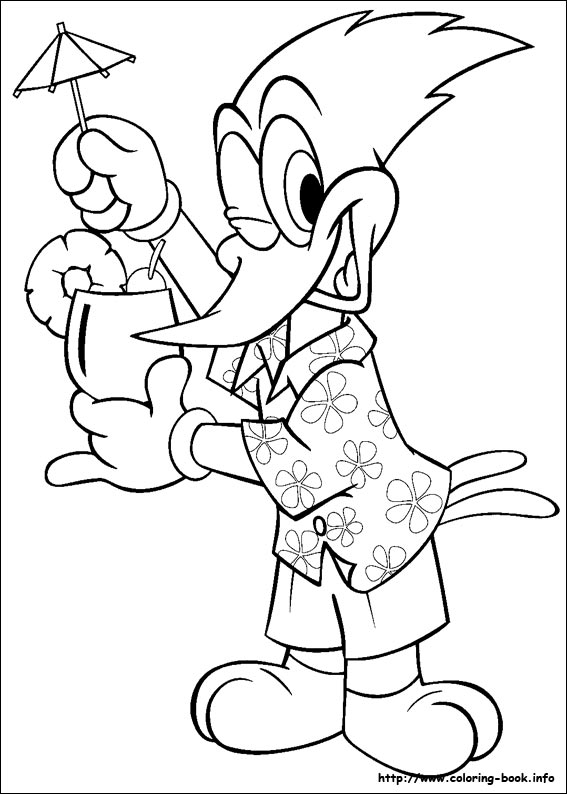 Woody woodpecker coloring picture