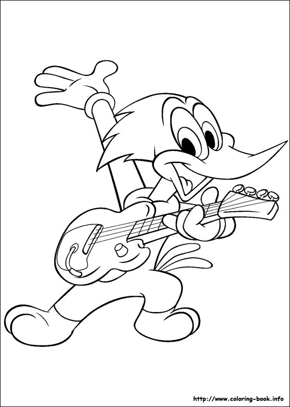 Woody woodpecker coloring picture