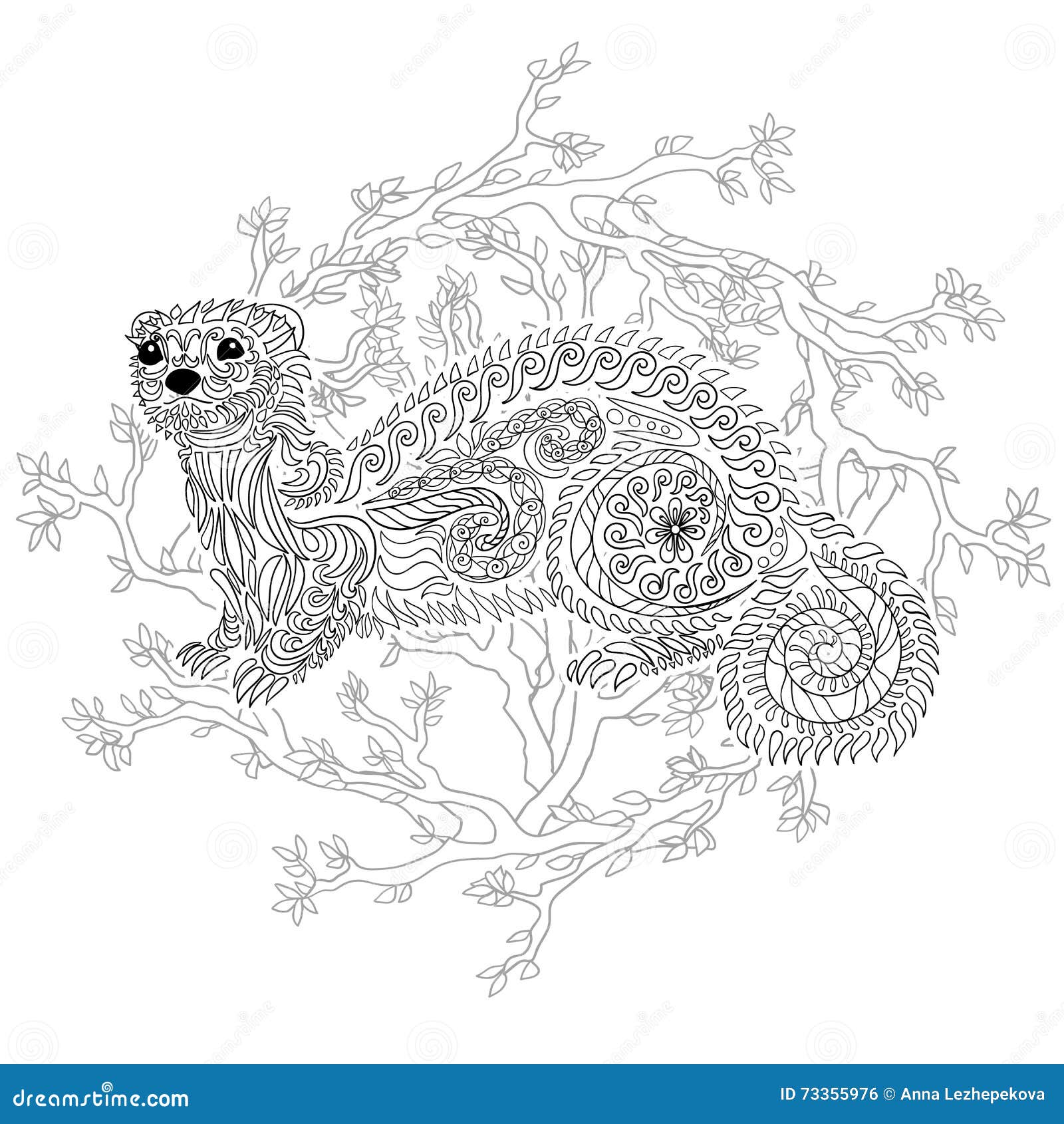 Ferret coloring page stock illustrations â ferret coloring page stock illustrations vectors clipart