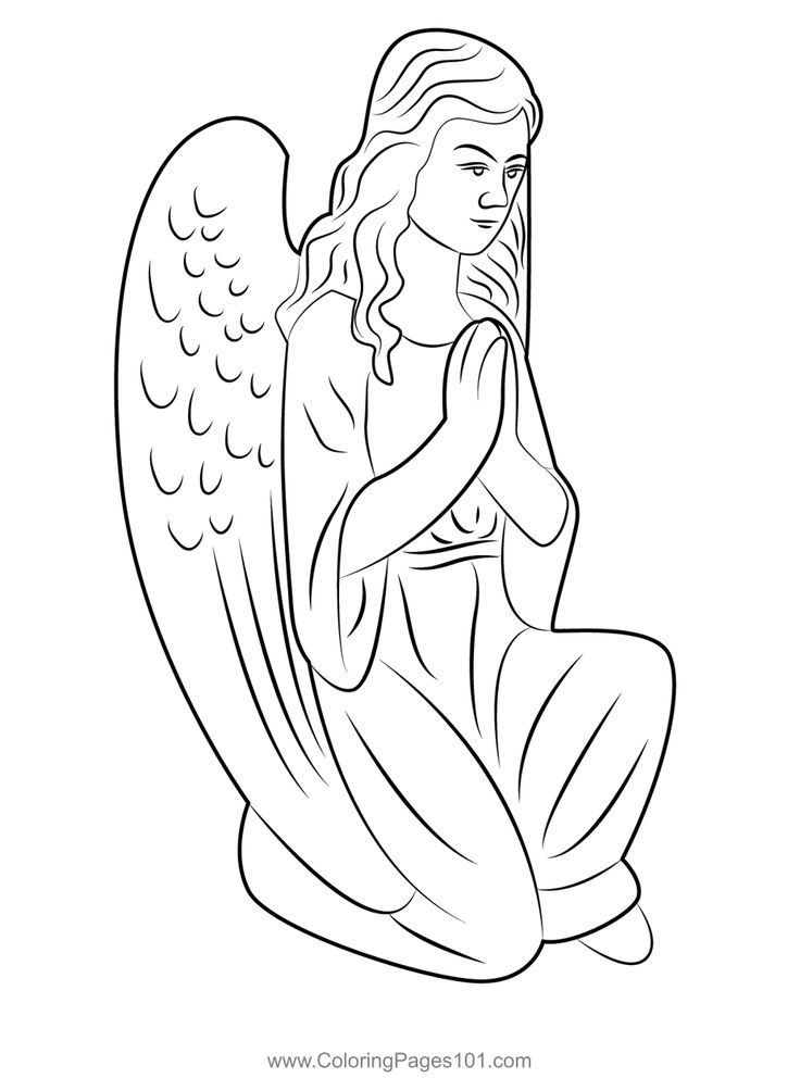 Angel statue sculpture coloring page angel coloring pages angel statues sculpture coloring pages
