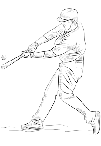 Baseball player coloring page free printable coloring pages