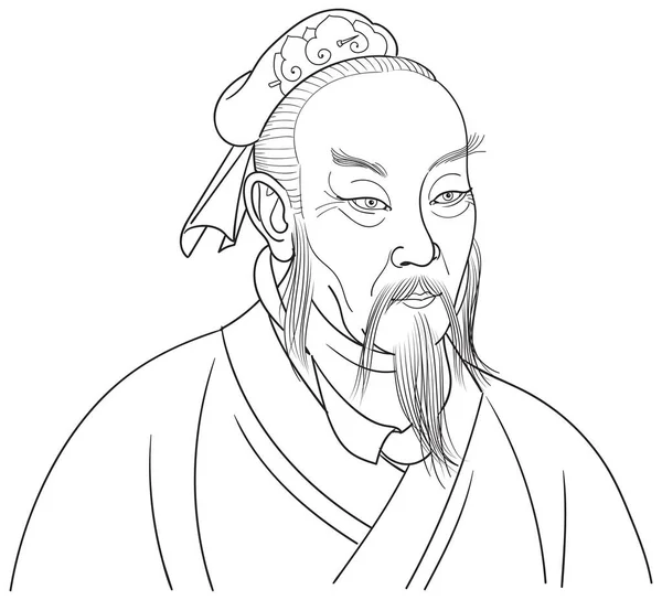 Confucius portrait stock illustrations