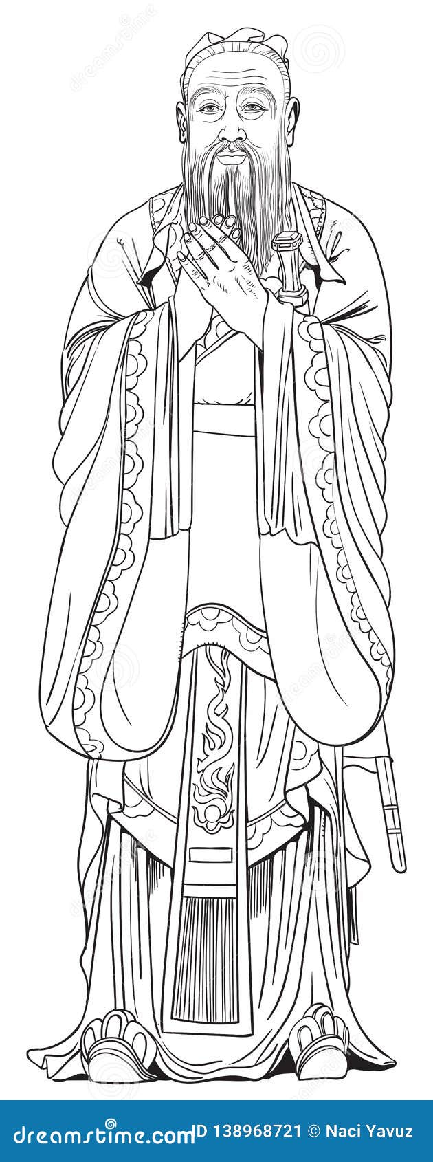 Confucius character stock illustrations â confucius character stock illustrations vectors clipart