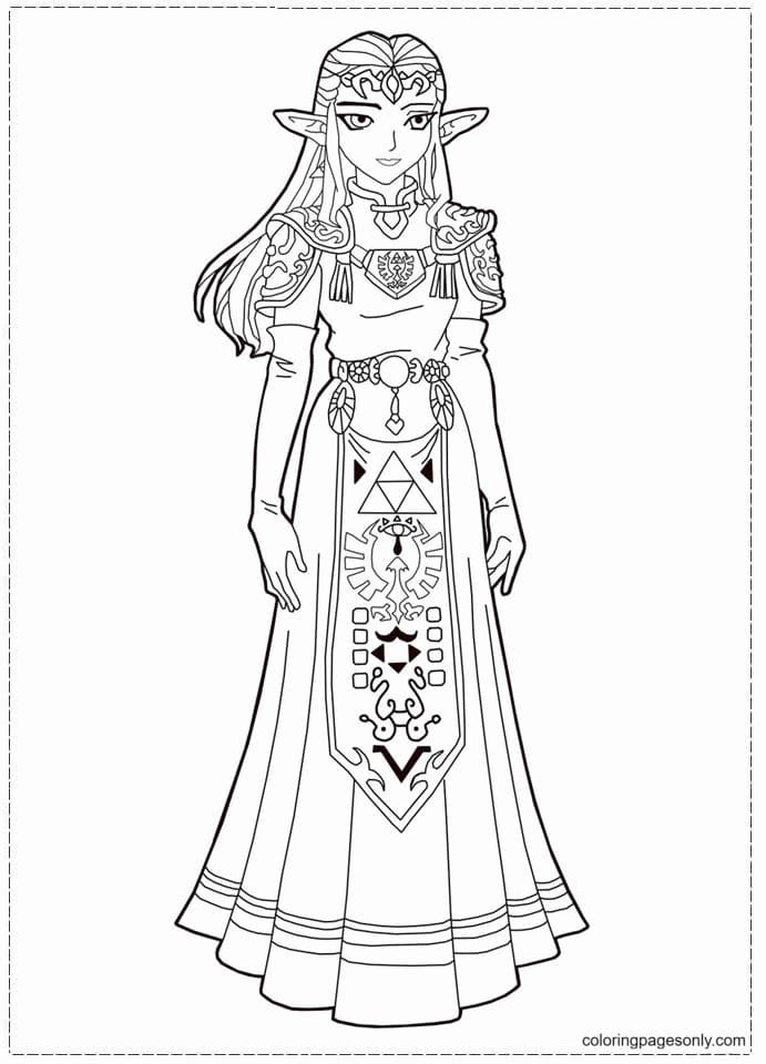 Zelda coloring pages printable for free download