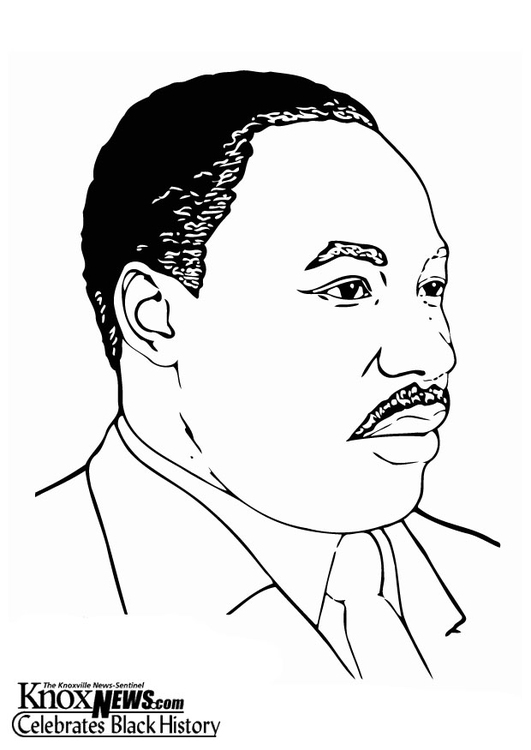Coloring page martin luther king jr