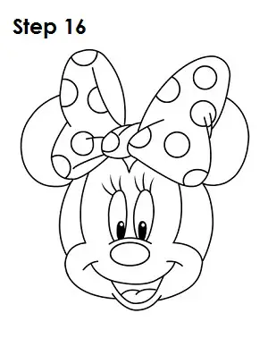How to draw minnie mouse video step