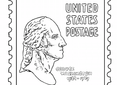Nathan hale united states postage stamp coloring page