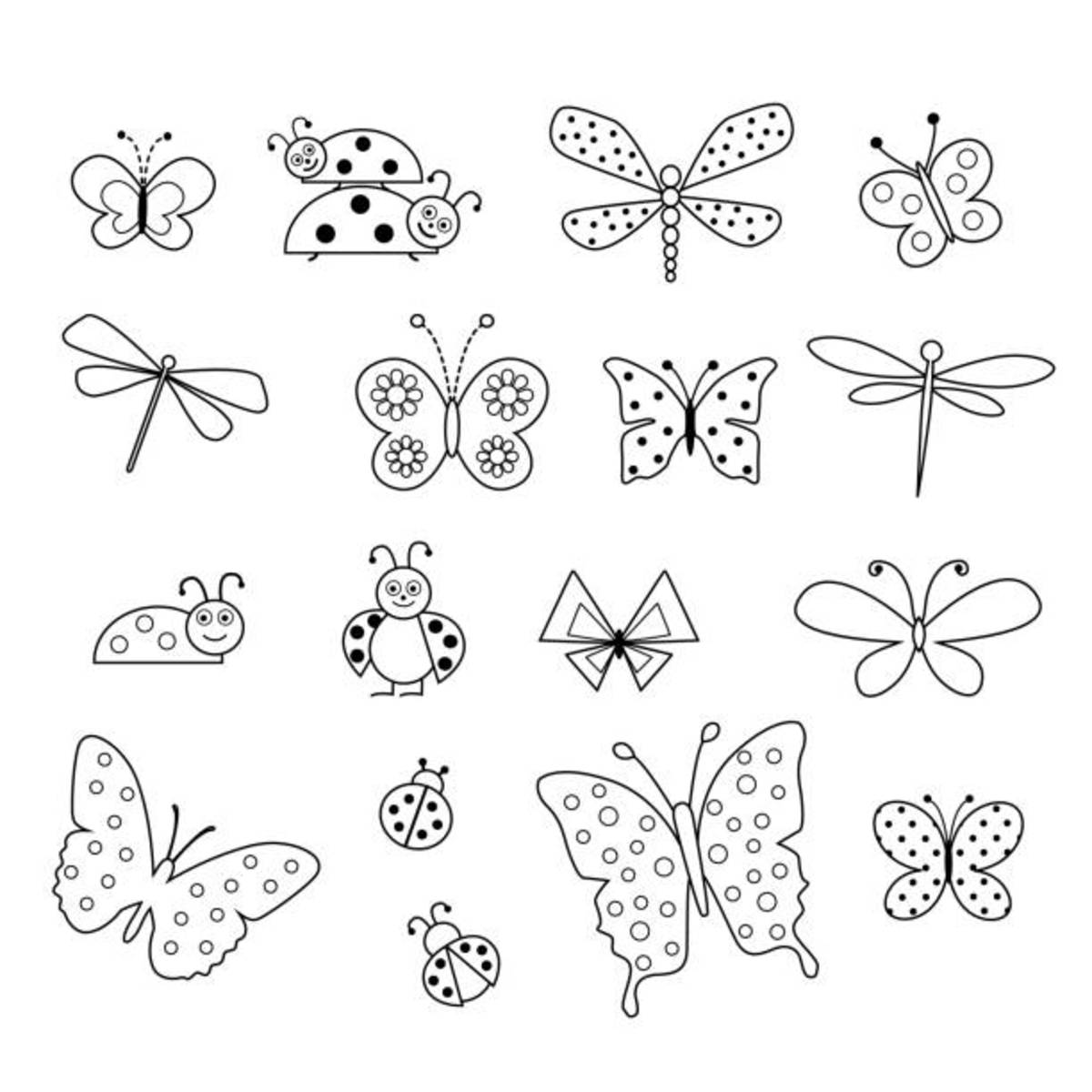 Butterfly coloring pages free printable sheets