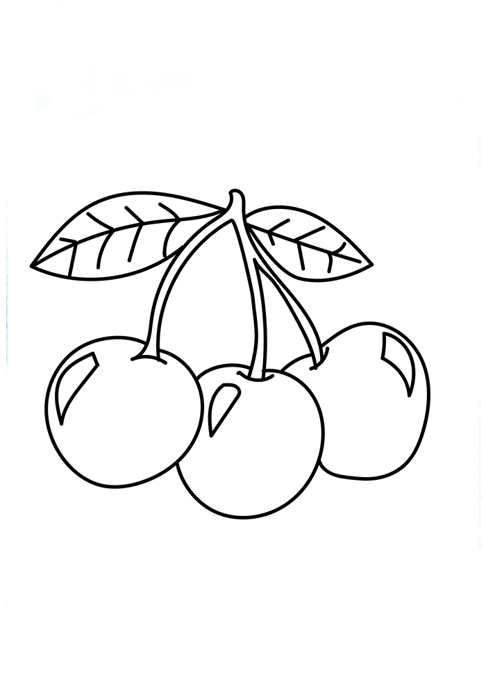Coloring pages cherries coloring pages for kids