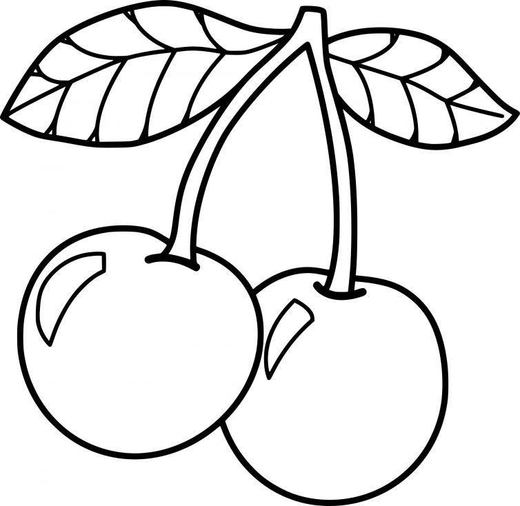 Cherry coloring pages