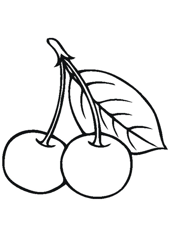 Coloring pages cherries coloring page for kids
