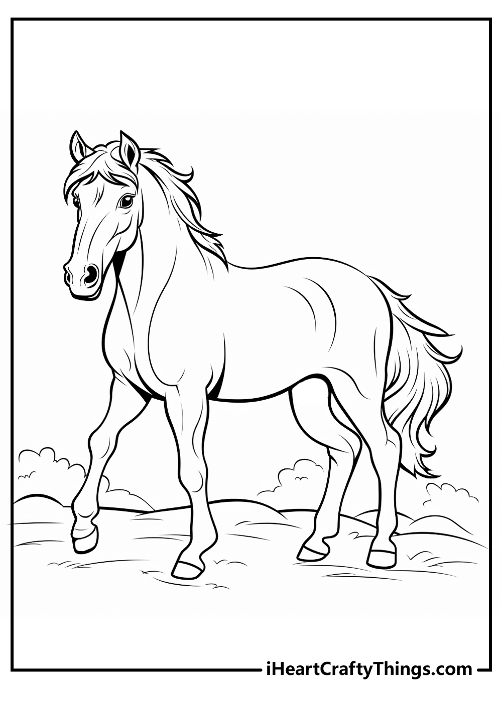Horse coloring pages free printables