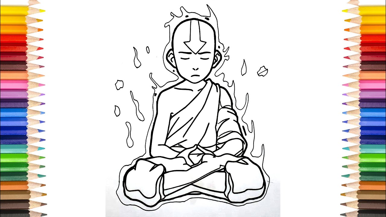Aang avatar coloring pages avatar the last airbender aang coloring pages