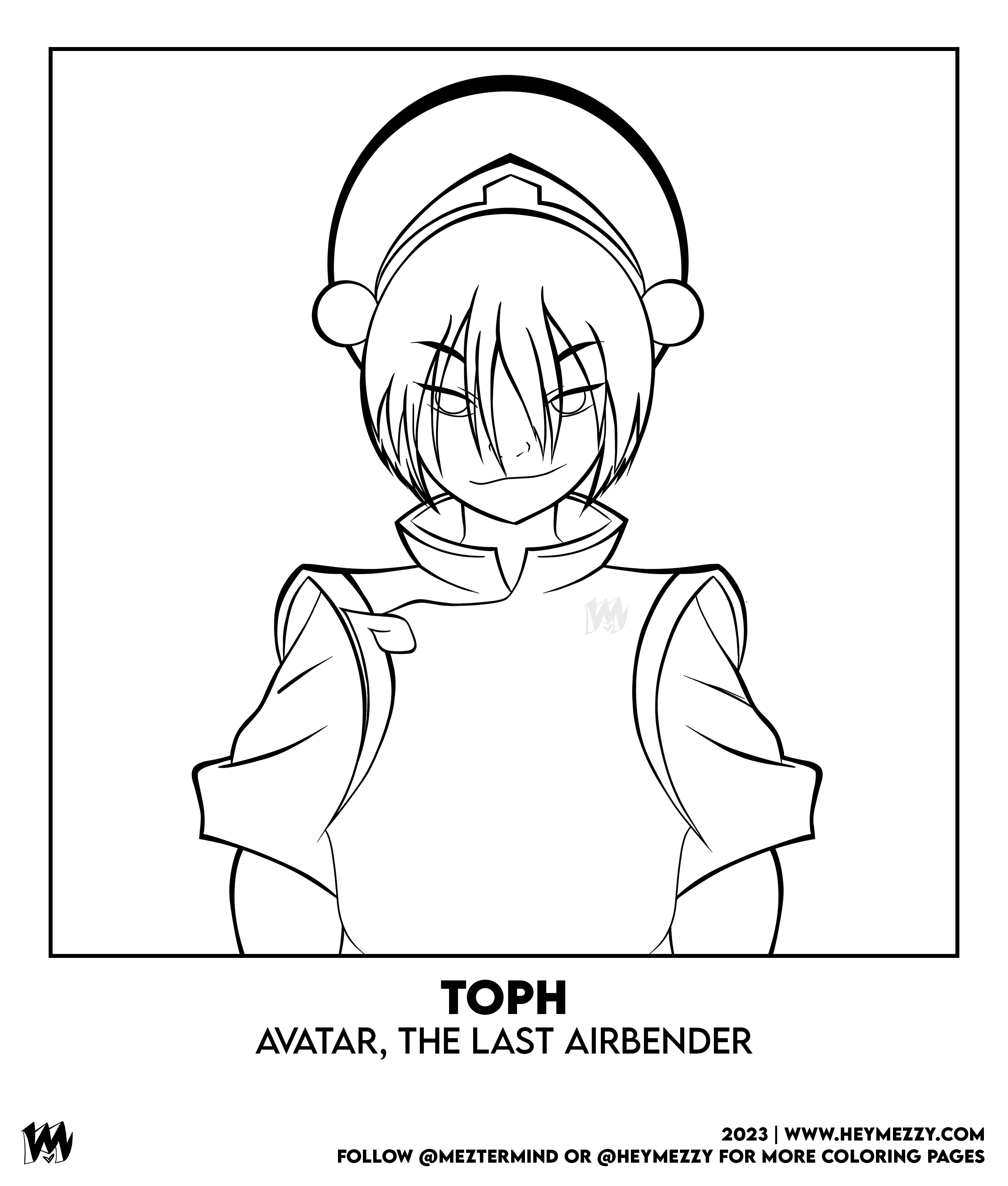 Toph coloring page â meztermind