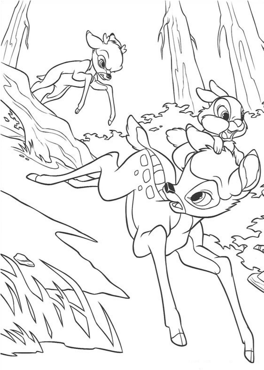 Free printable bambi coloring pages for kids