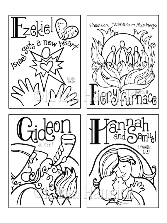 Old testament coloring pages bundle a