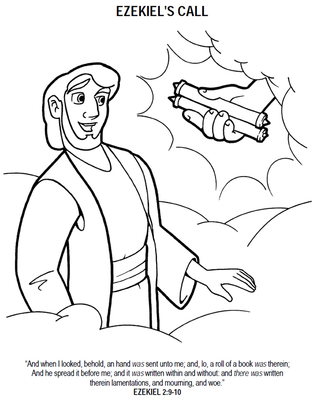 The call of ezekiel coloring page sermonskids bible crafts sunday school bible for kids bible study for kids