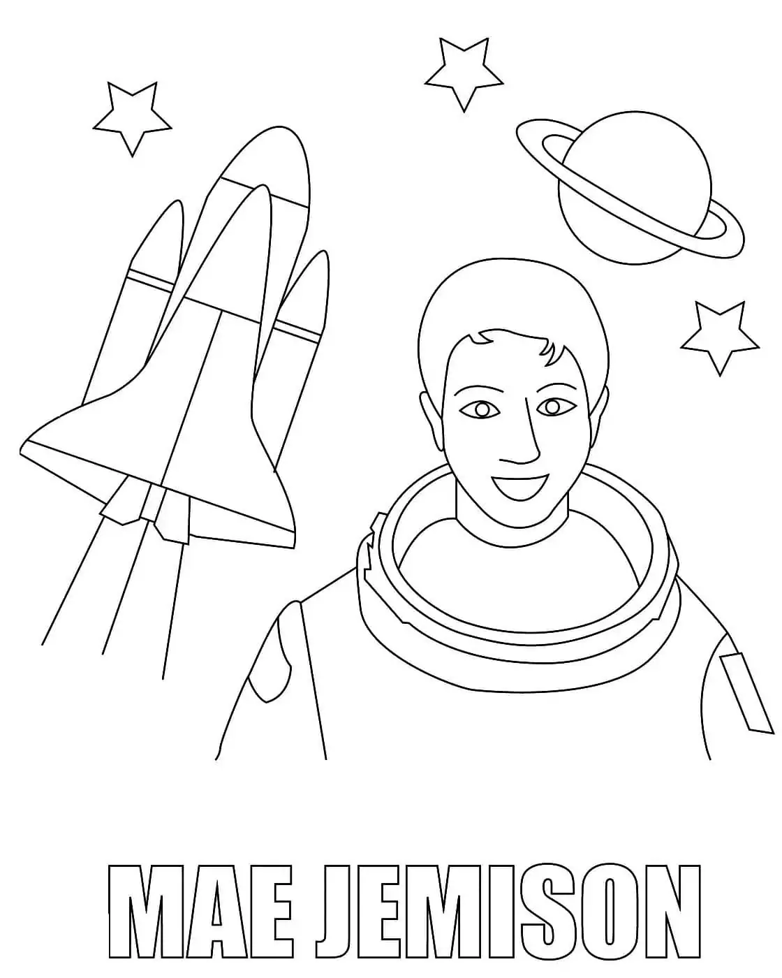 Mae jemison printable coloring page