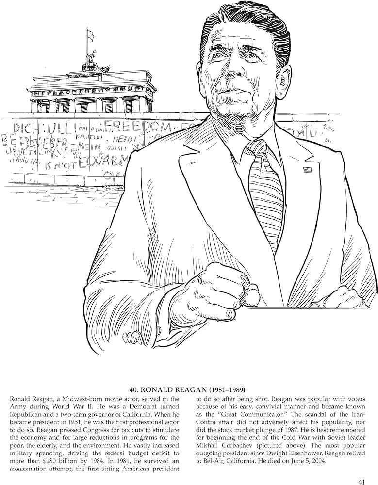 Amerin presidents coloring book copeland peter f toys games