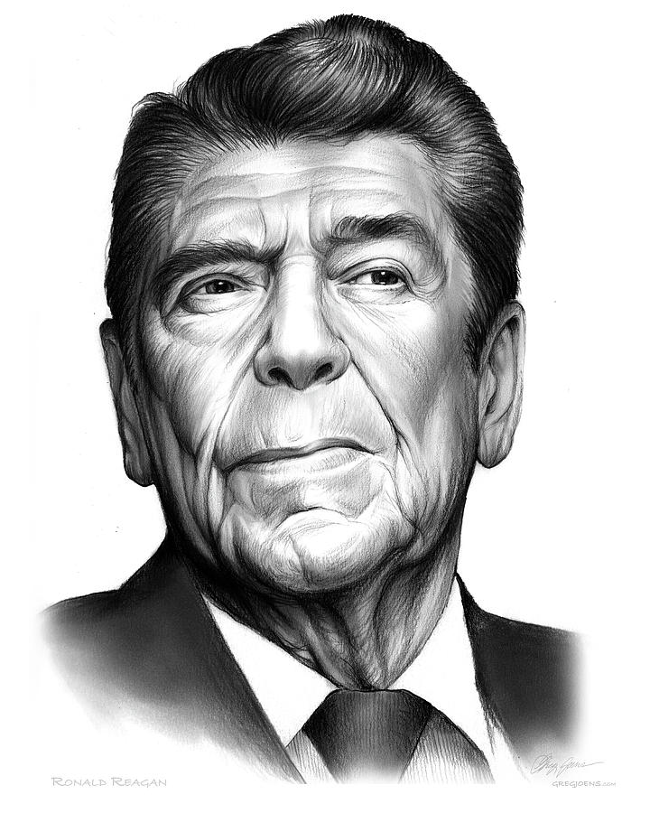 Ronald reagan drawing by greg joens