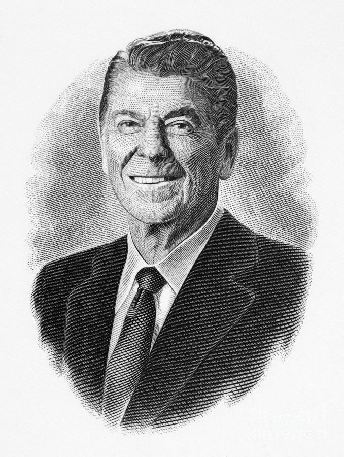 Ronald reagan drawing by granger