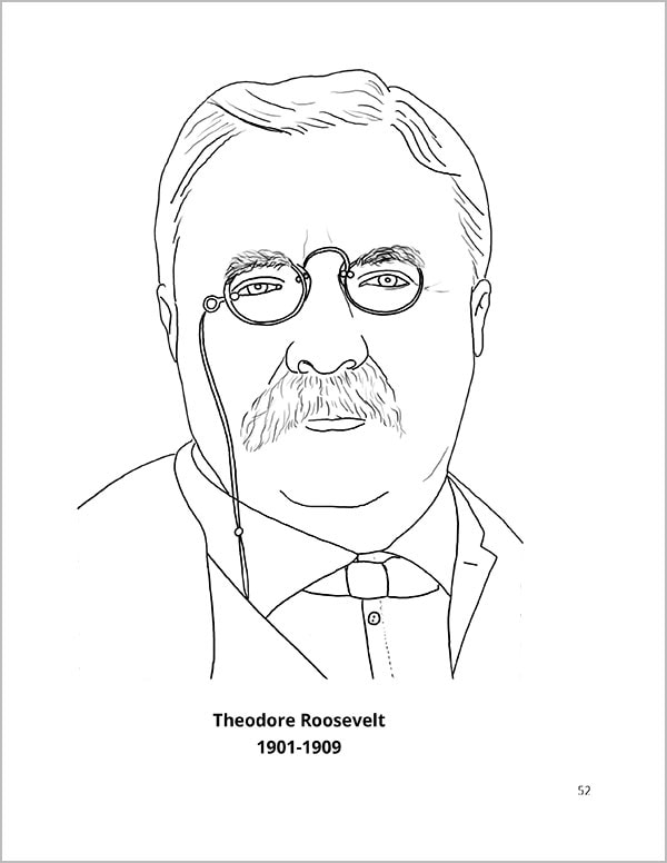 Us presidents coloring notebook