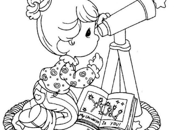 Free easy to print precious moments coloring pages