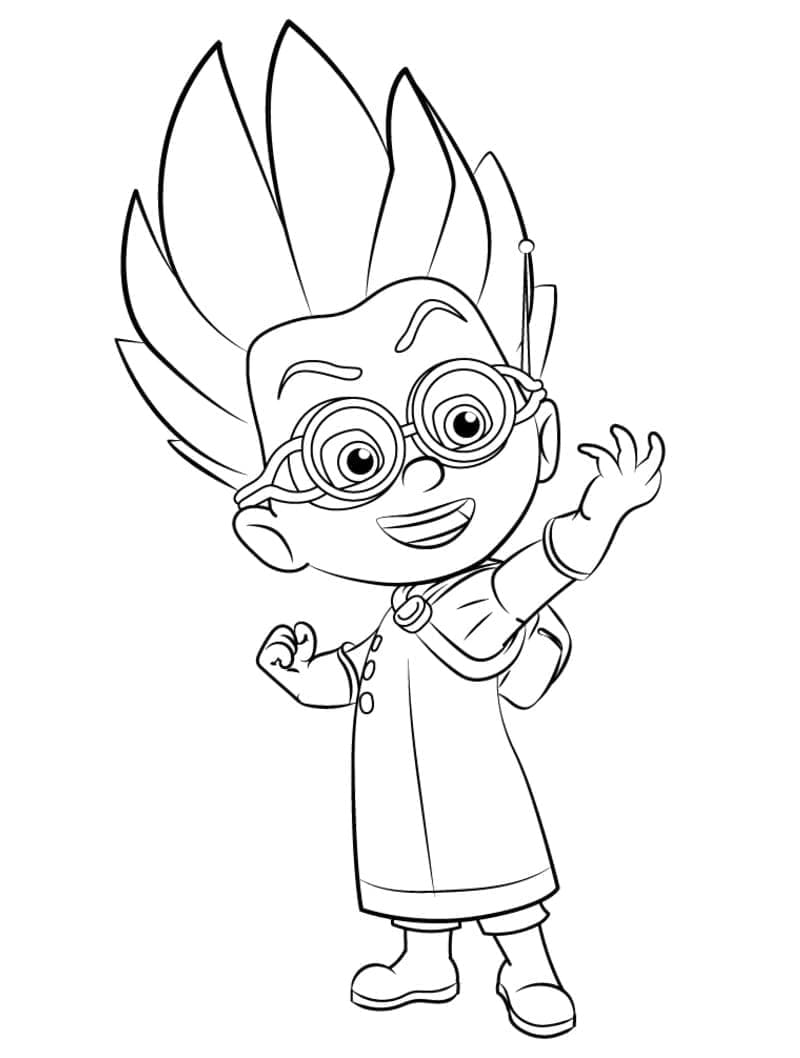 Pj masks romeo coloring page