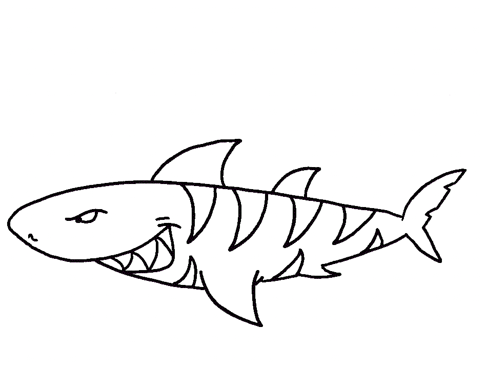 Tiger shark coloring pages