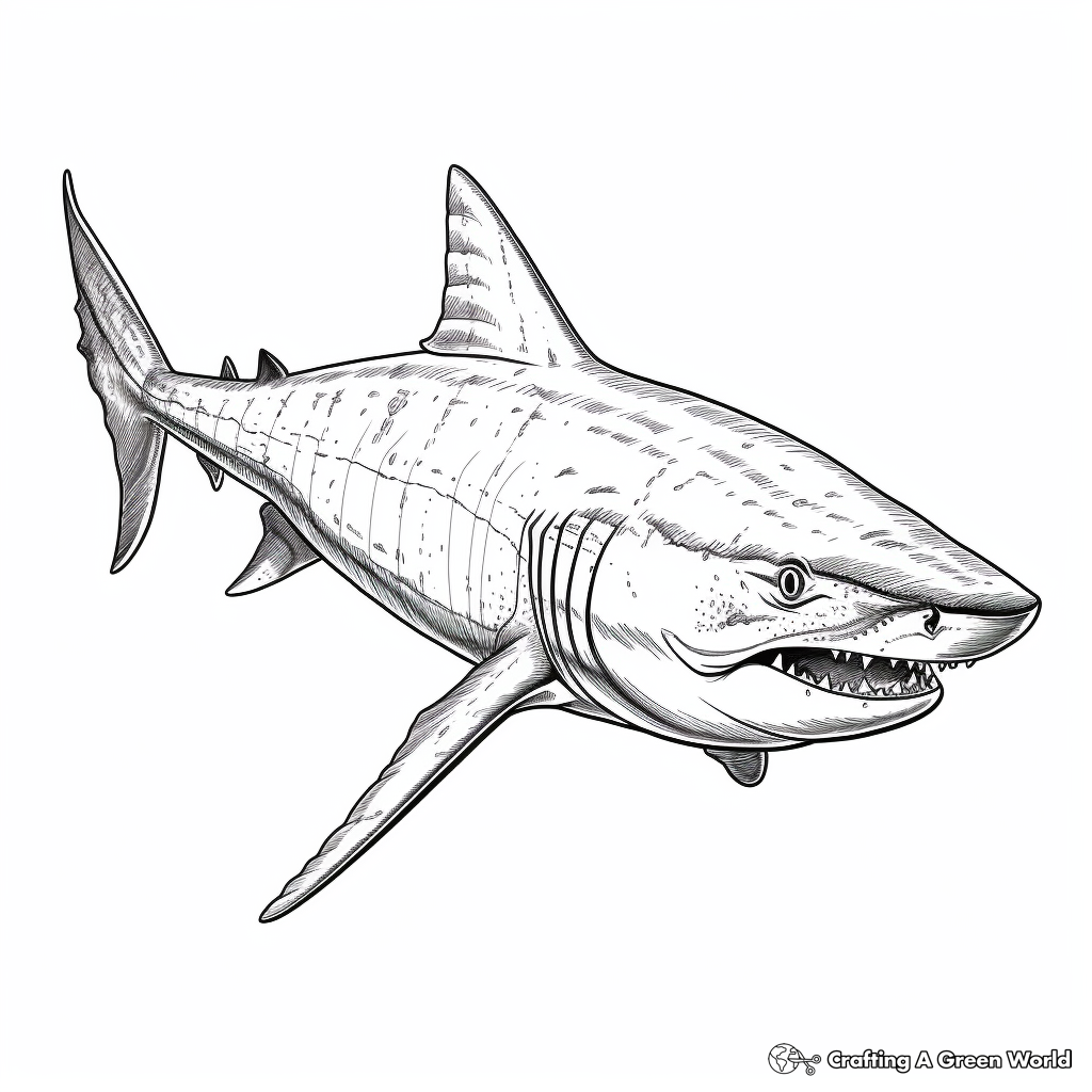Tiger shark coloring pages