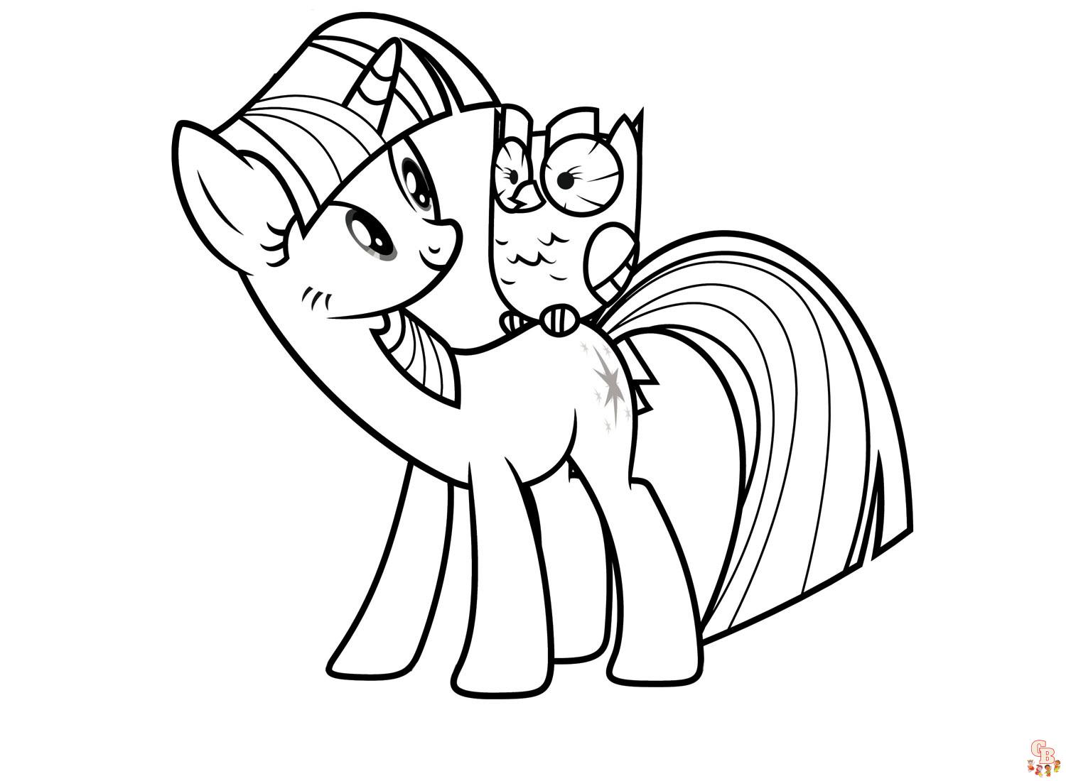 Cute twilight sparkle coloring pages free printable and easy
