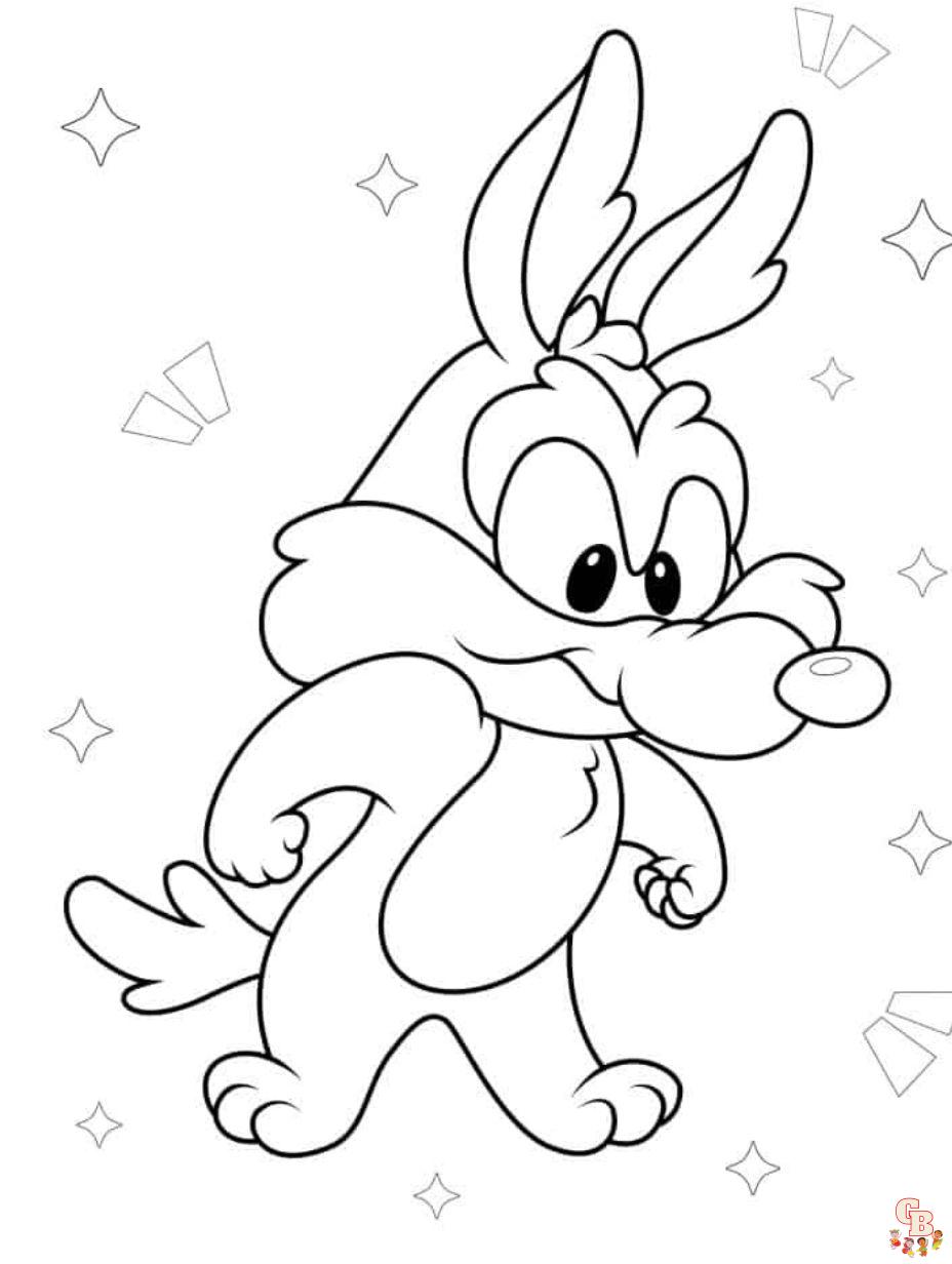 Discover the world of cute baby wile e coyote coloring pages