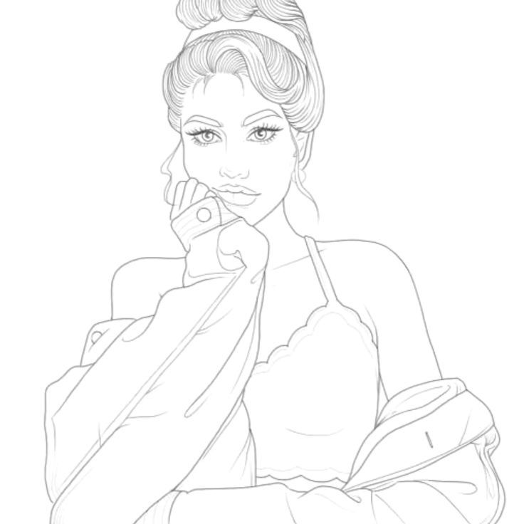 Coloring page and line art people coloring pages coloring book art adult coloring designs