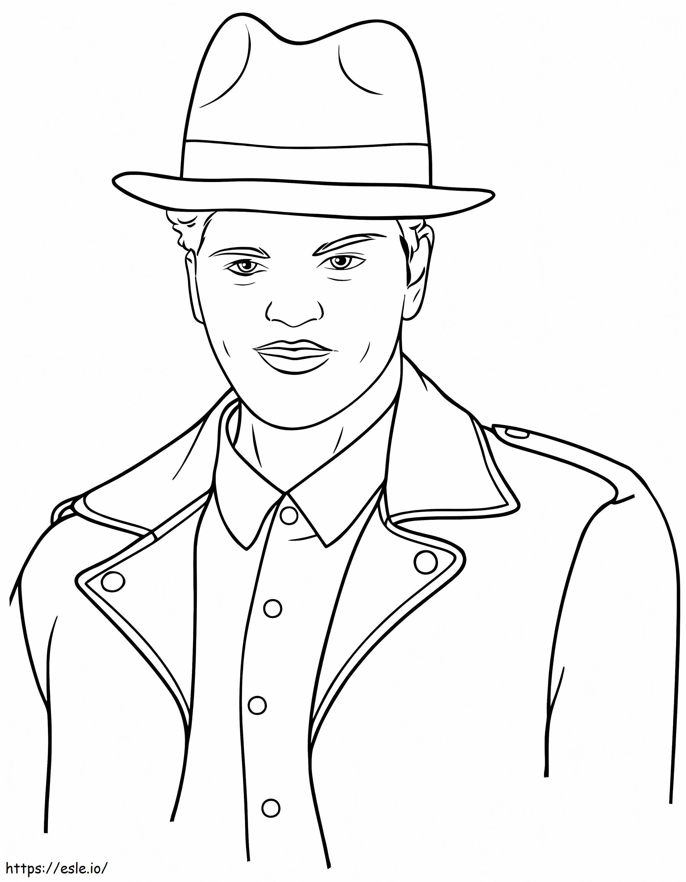 Bruno mars coloring page