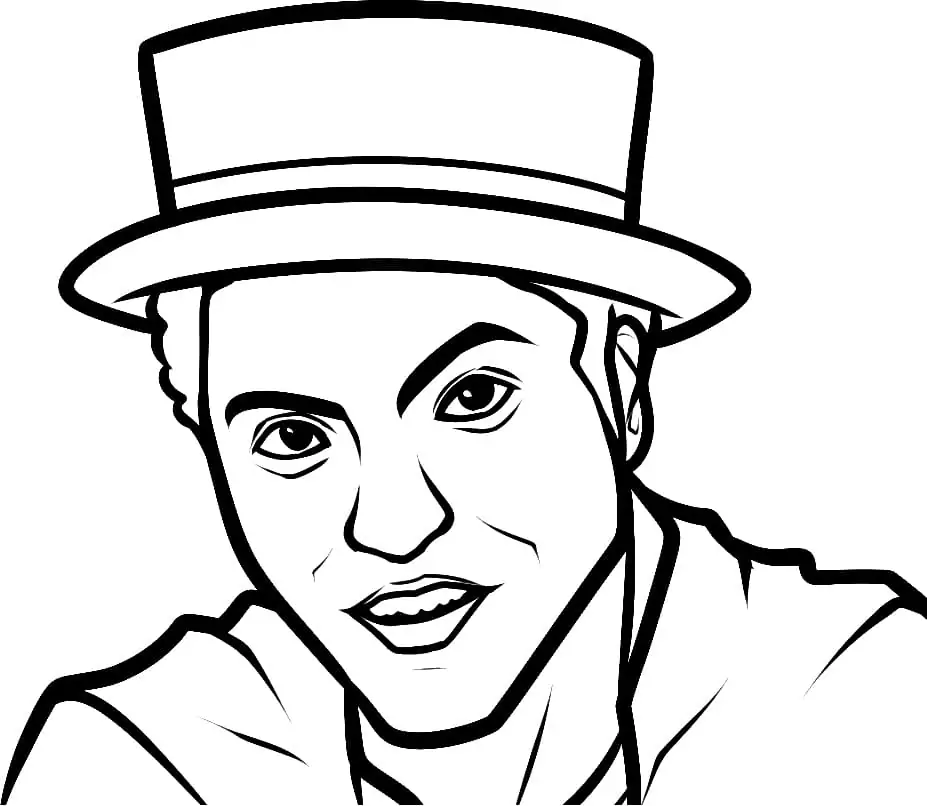 Bruno mars coloring page