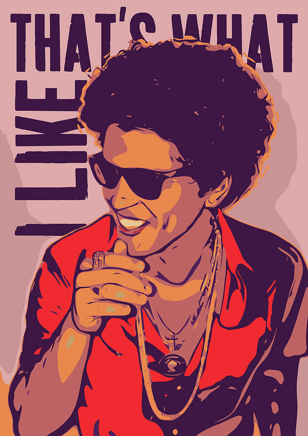 Bruno mars digital art by wonder poster studio