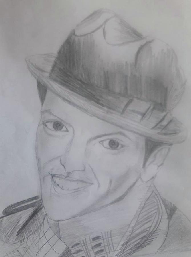 Bruno mars drawing by aditya chandrasekhar