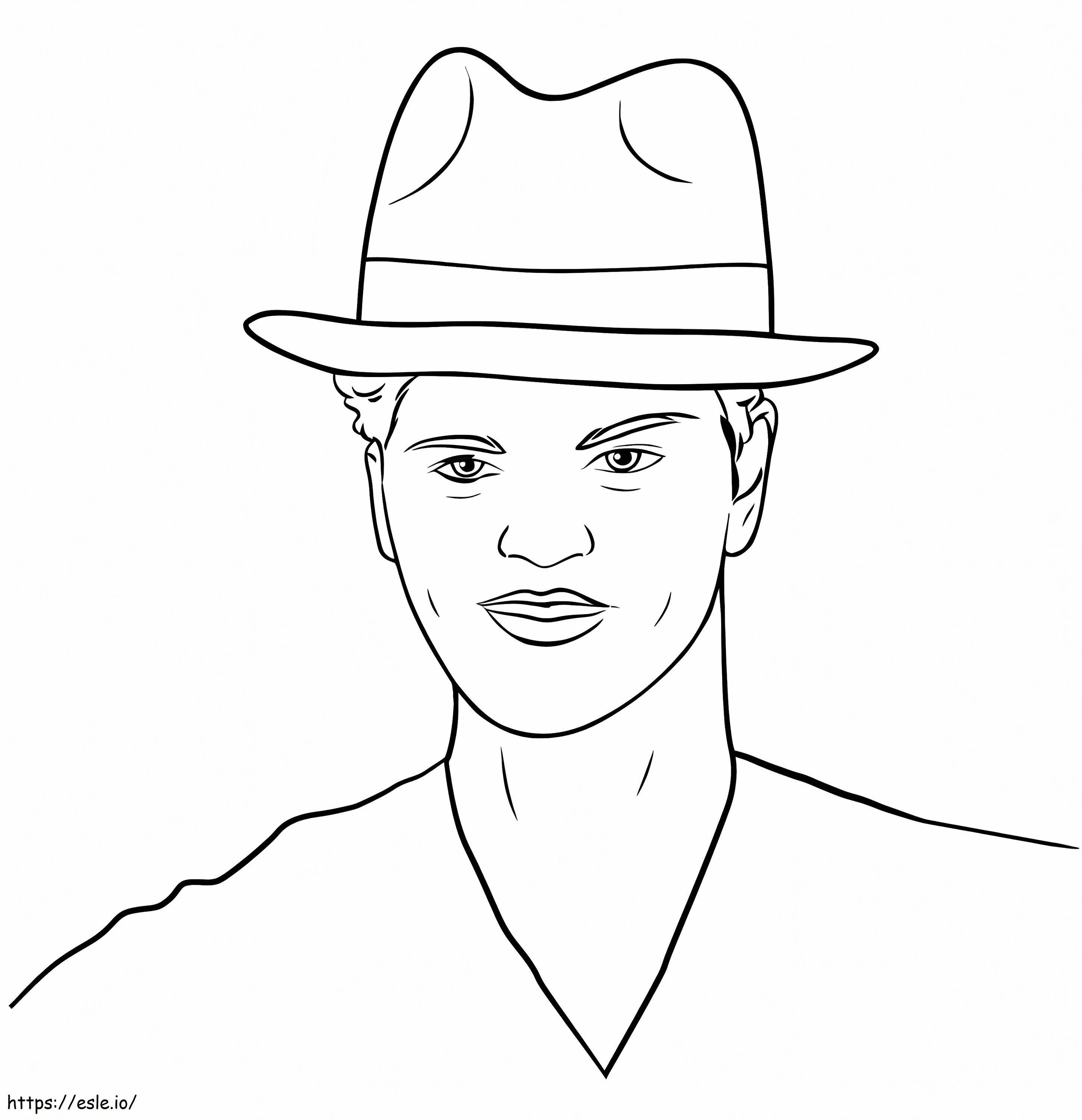 Bruno mars coloring page